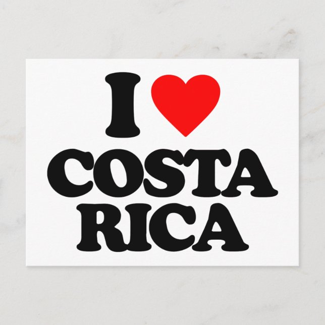 CARTÃO POSTAL EU AMO COSTA RICA (Frente)