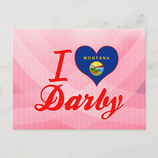 Cartão Postal Eu amo Darby, Montana (Frente)