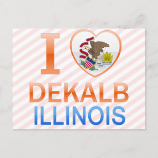 Cartão Postal Eu Amo Dekalb, IL