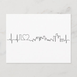 Cartão Postal Eu amo Detroit em um estilo extraordinário do ecg