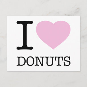 CARTÃO POSTAL EU AMO DONUTS