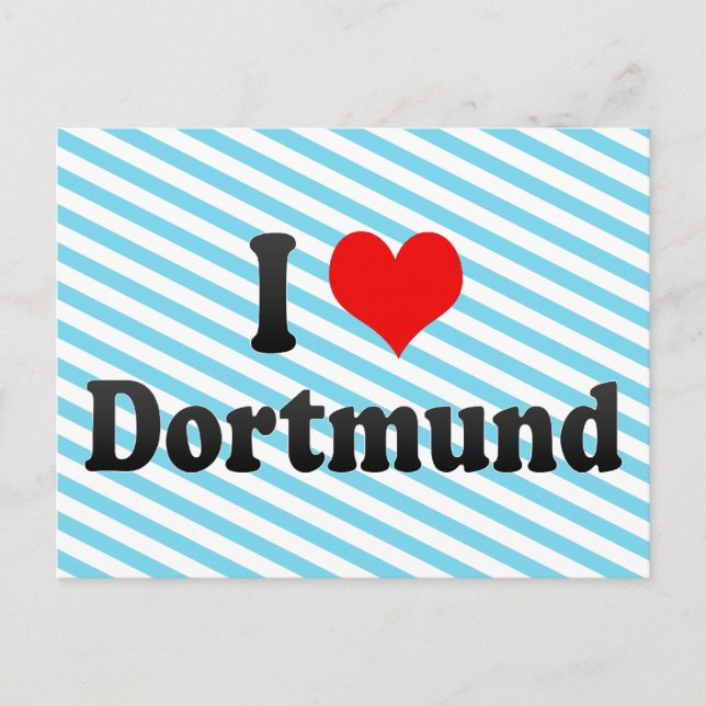 Cartão Postal Eu Amo Dortmund, Alemanha (Frente)