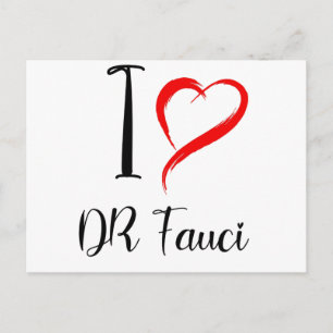 Cartão Postal eu amo dr fauci, dr anthony fauci