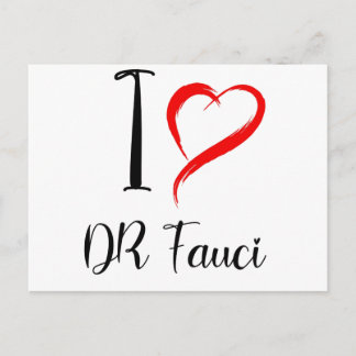 Cartão Postal eu amo dr fauci, dr anthony fauci