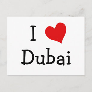 Cartão Postal Eu amo Dubai