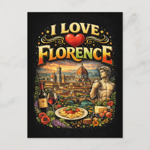 Cartão Postal Eu Amo Florença