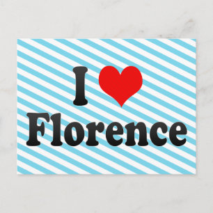 Cartão Postal Eu Amo Florença, Itália