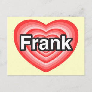 Cartão Postal Eu amo Frank. Eu te amo Frank. Coração