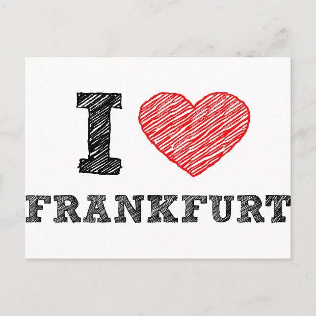 Cartão Postal Eu amo Frankfurt (Frente)