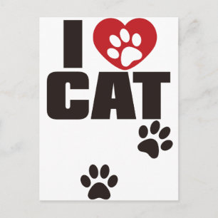 CARTÃO POSTAL EU AMO GATO