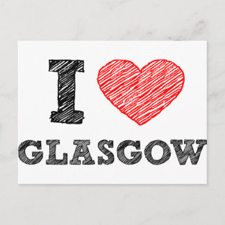 Cartão Postal Eu amo Glasgow
