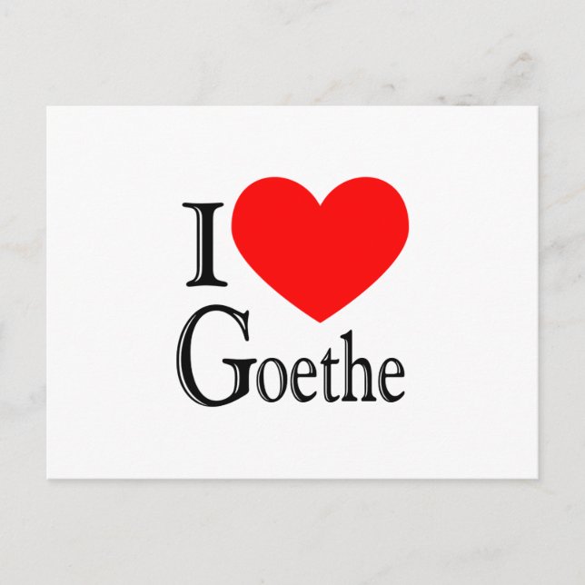 Cartão Postal Eu Amo Goethe (Frente)