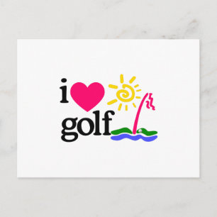 Cartão Postal EU AMO GOlF