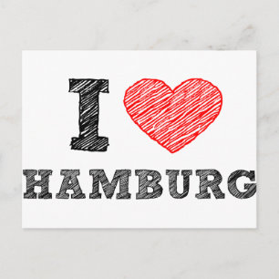 Cartão Postal Eu amo Hamburgo