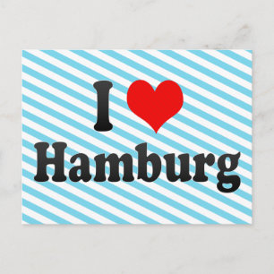Cartão Postal Eu amo Hamburgo, Alemanha