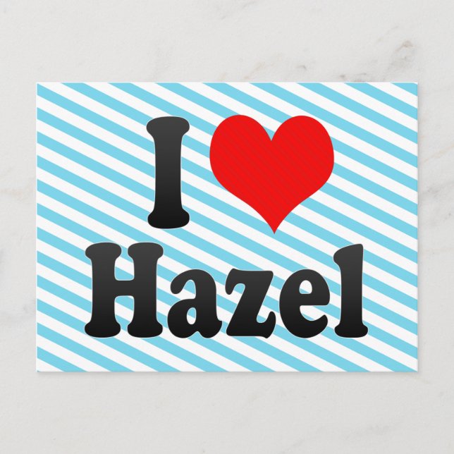 Cartão Postal Eu amo Hazel (Frente)