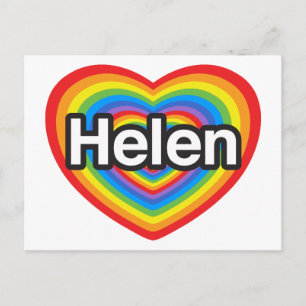 Cartão Postal Eu amo Helen. Eu te amo Helen. Coração