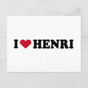 CARTÃO POSTAL EU AMO HENRI