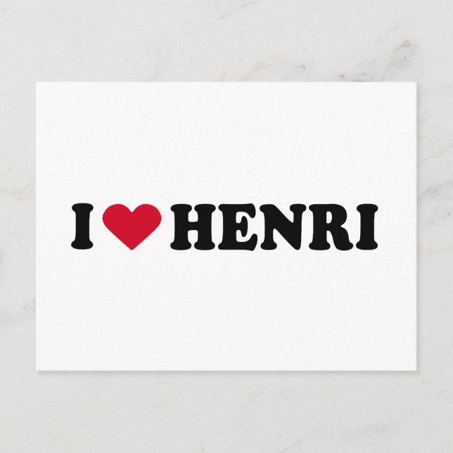 CARTÃO POSTAL EU AMO HENRI (Frente)