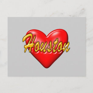 Cartão Postal Eu Amo Houston