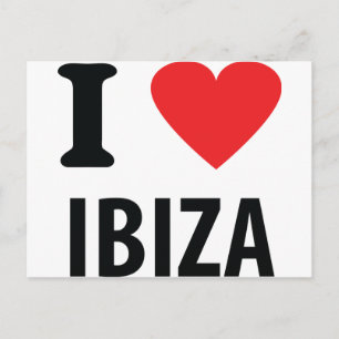 Cartão Postal Eu amo ícone de Ibiza