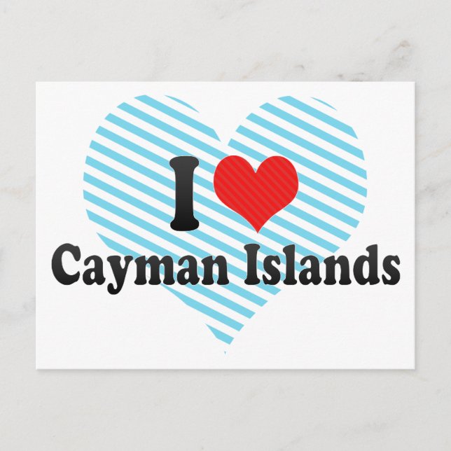 Cartão Postal Eu Amo Ilhas Cayman (Frente)