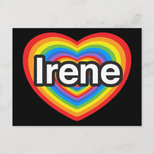 Cartão Postal Eu amo Irene. Eu te amo, Irene. Coração