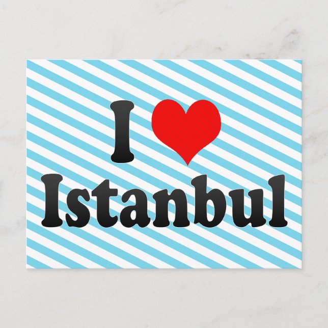 Cartão Postal Eu Amo Istambul, Turquia (Frente)