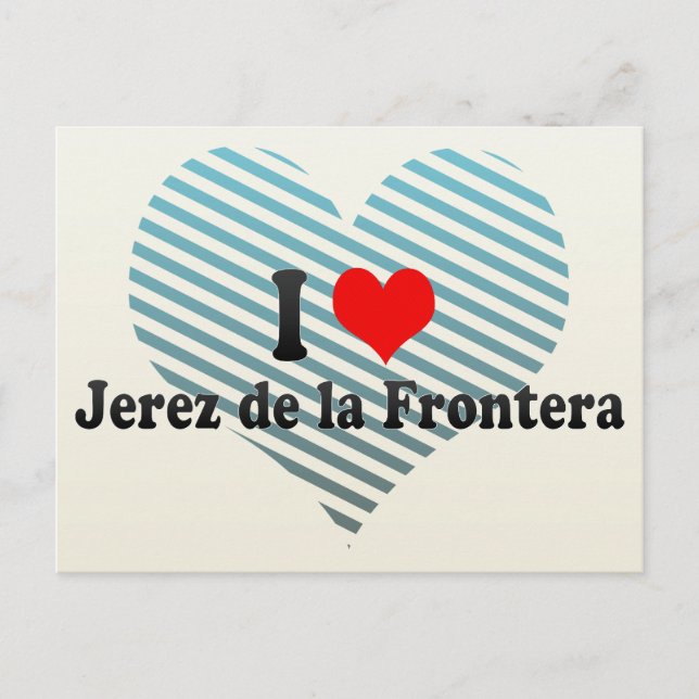 Cartão Postal Eu amo Jerez de la Frontera, Espanha (Frente)