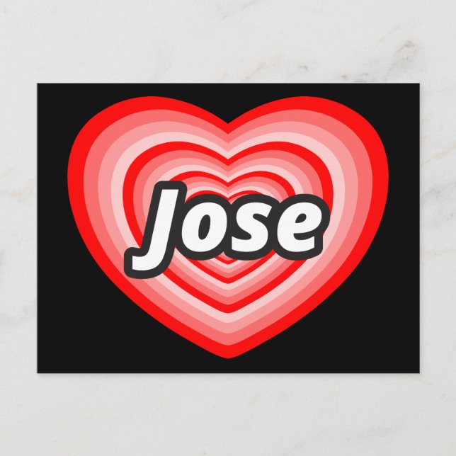Cartão Postal Eu amo José (Frente)