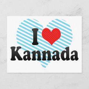 Cartão Postal Eu Amo Kannada