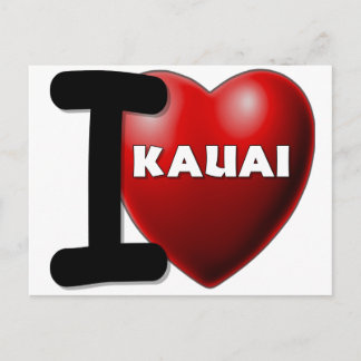 Cartão Postal Eu amo Kauai, Havaí