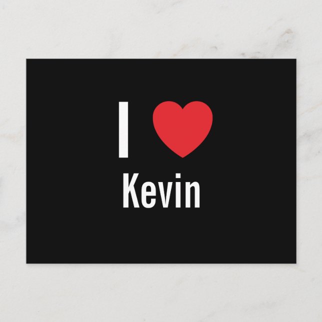 Cartão Postal Eu amo Kevin (Frente)
