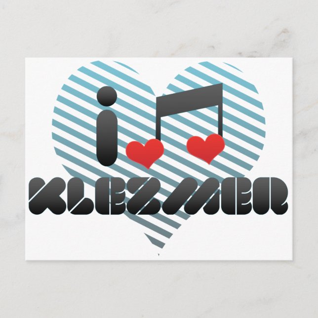 Cartão Postal Eu Amo Klezmer (Frente)