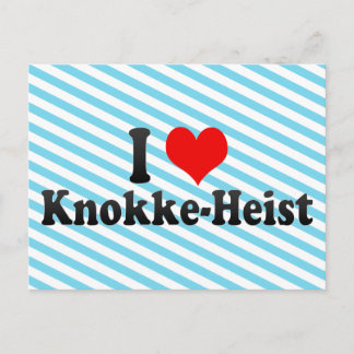 Cartão Postal Eu Amo Knokke-Heist, Bélgica