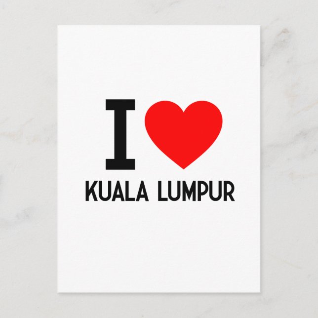 Cartão Postal Eu Amo Kuala Lumpur (Frente)