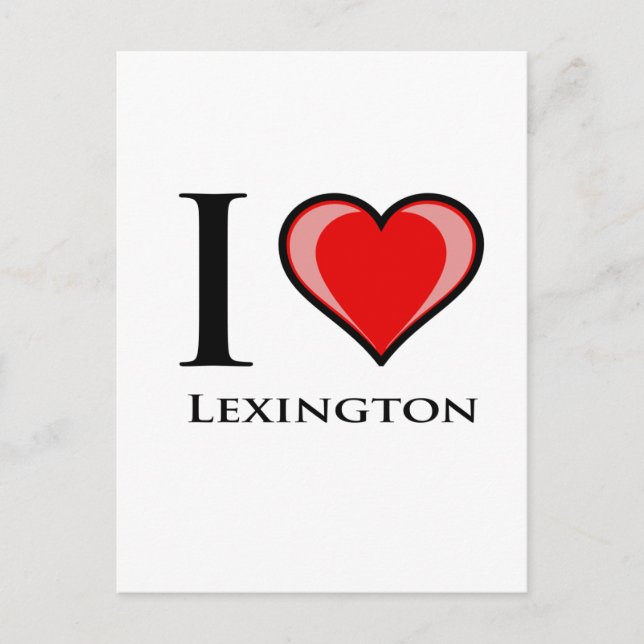 Cartão Postal Eu Amo Lexington (Frente)
