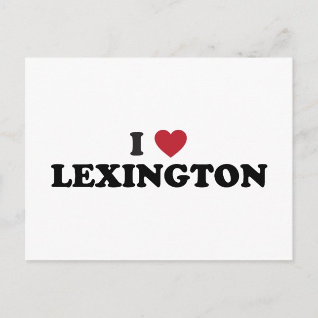 Cartão Postal Eu amo Lexington Kentucky (Frente)
