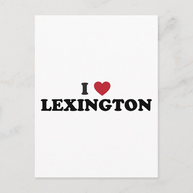 Cartão Postal Eu amo Lexington Kentucky (Frente)