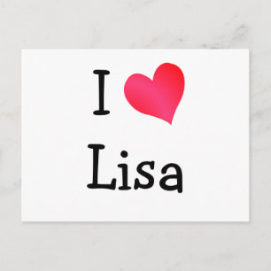 Cartão Postal Eu Amo Lisa