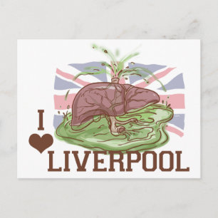 Cartão Postal Eu Amo Liverpool Humor