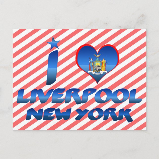 Cartão Postal Eu amo Liverpool, Nova York (Frente)