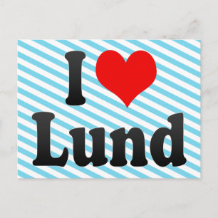 Cartão Postal Eu Amo Lund, Suecia. Jag Alskar Lund, Suecia