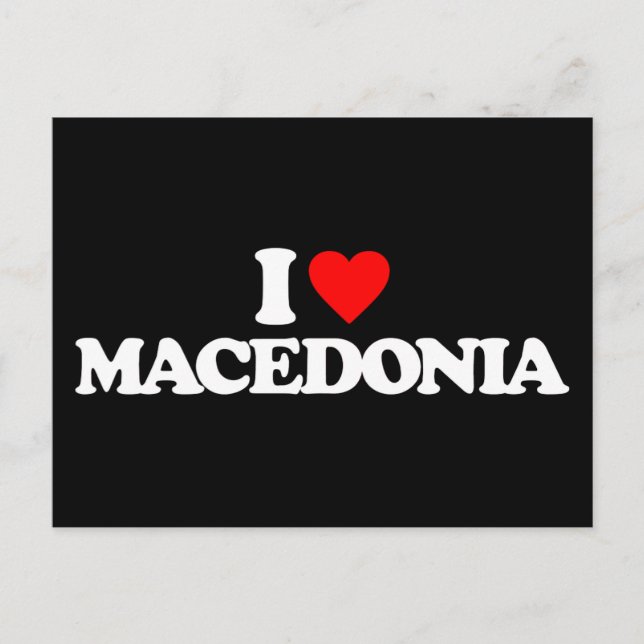 CARTÃO POSTAL EU AMO MACEDÔNIA (Frente)