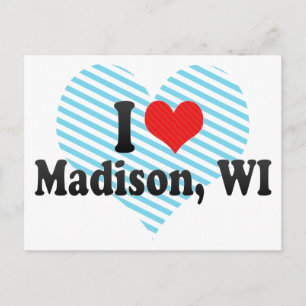 Cartão Postal Eu Amo Madison, WI