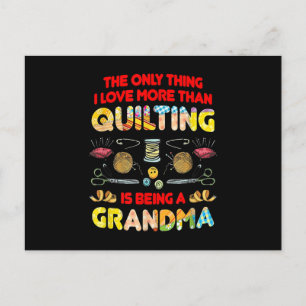 Cartão Postal Eu Amo Mais Do Que Quilting É Ser Uma Vovó