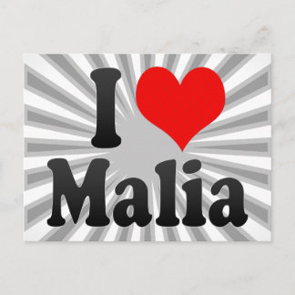 Cartão Postal Eu amo Malia