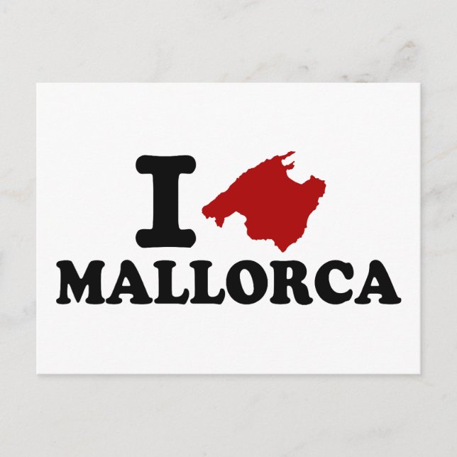 Cartão Postal Eu amo Mallorca (Frente)