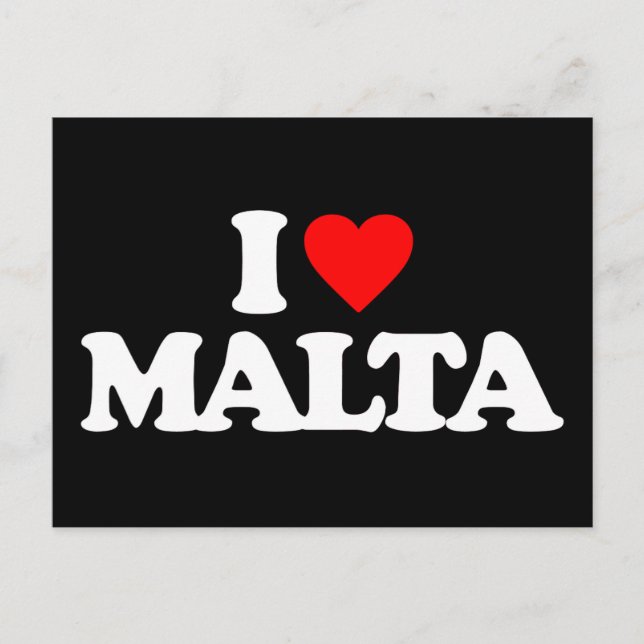 CARTÃO POSTAL EU AMO MALTA (Frente)