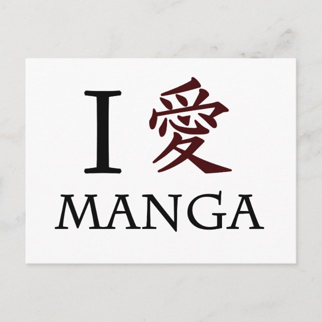 Cartão Postal Eu Amo Manga (Frente)